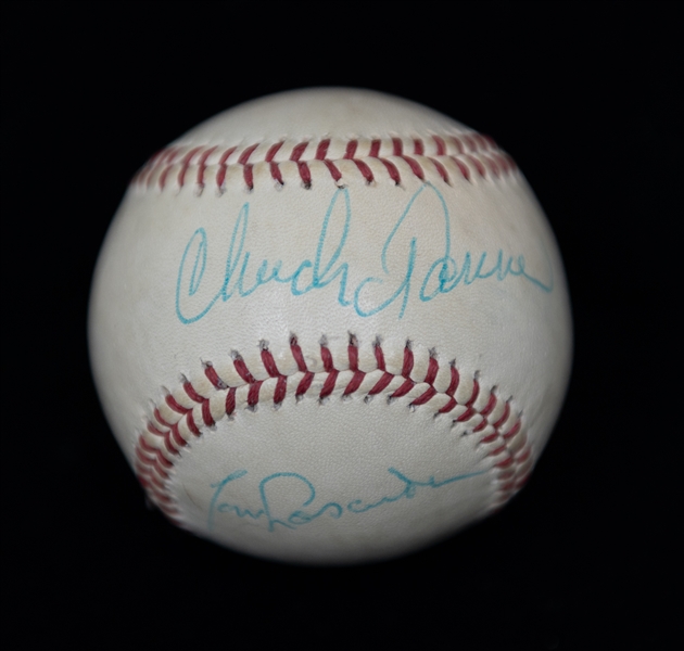 Legendary Managers Signed Baseball - Tommy Lasorda & Chuck Tanner (JSA COA)