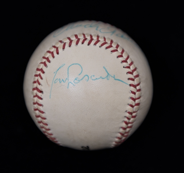 Legendary Managers Signed Baseball - Tommy Lasorda & Chuck Tanner (JSA COA)