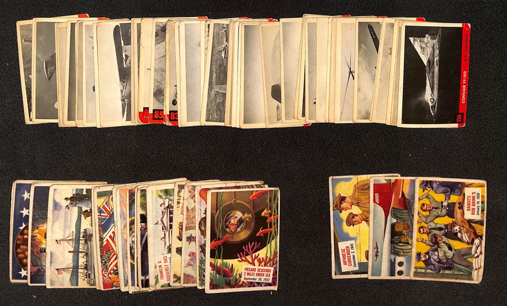 Lot of (85) 1910-1956 Varied Subject Non-Sports Cards from Various Manufacturers w. 1956 Topps Jets