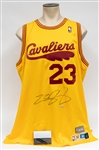 Upper Deck Authenticated (UDA) Lebron James Signed Throwback Cavaliers Jersey (1970-74 Style) w. Large Autograph! UDA COA and Box