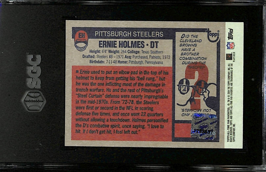 2004 Topps Fan Favorites Ernie Holmes Autograph Graded SGC 10 (10 Auto)