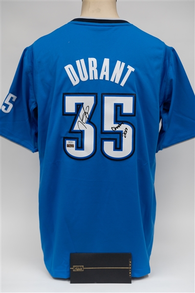 Panini Authentic Kevin Durant Signed Christmas 2013 Swingman OKC Jersey w. Christmas 2013 Inscription (Limited Edition of 35 - #ed 34/35) - Panini Authentic COA