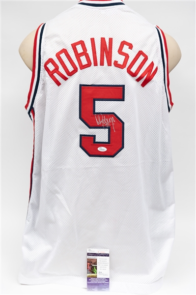 David Robinson Signed Team USA Style Jersey (JSA COA)