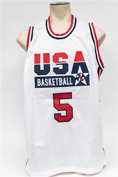 David Robinson Signed Team USA Style Jersey (JSA COA)