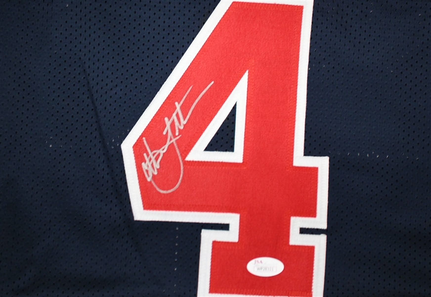 Magic Johnson & Christian Laettner Signed Team USA Style Jerseys - Both w. JSA COAs