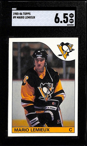 Hockey Rookie Cards - 1985 Topps Mario Lemieux (SGC 6.5) & 1976 Topps Brian Trottier (SGC 7)