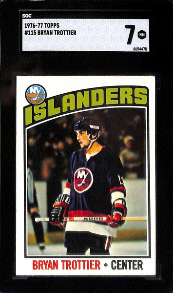 Hockey Rookie Cards - 1985 Topps Mario Lemieux (SGC 6.5) & 1976 Topps Brian Trottier (SGC 7)