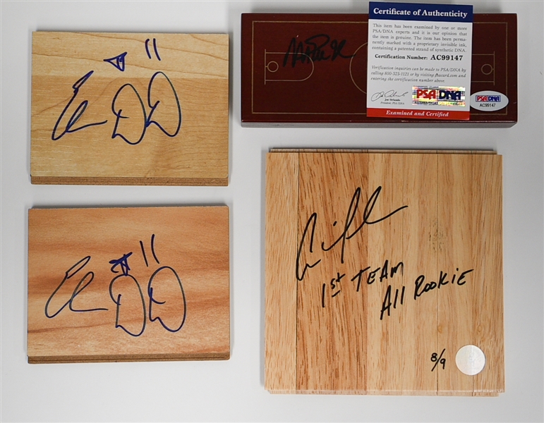 (14) Basketball Autographs w. Magic Johnson Signed Lakers Pen Box (PSA/DNA), 2 Floor Boards (Delle Donn & Iguoldala), & 12 Photos (Crum, 2 Coangelo, more) - JSA Auction Letter
