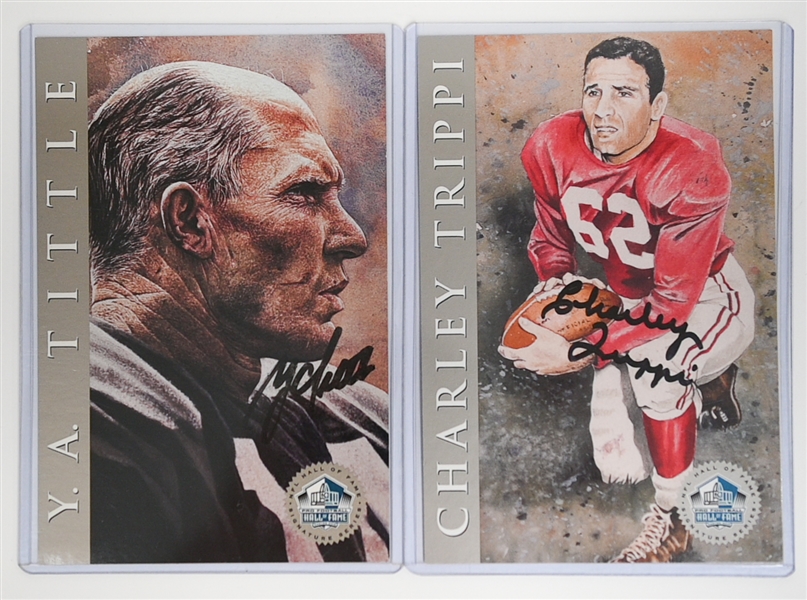 (12) Football Autographs w. Gale Sayers, Joe Gibbs, YA Tittle, More & Print w. 9 Heisman Winners - JSA Auction Letter