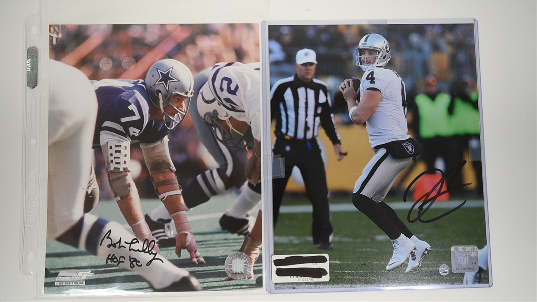 (12) Football Autographs w. Gale Sayers, Joe Gibbs, YA Tittle, More & Print w. 9 Heisman Winners - JSA Auction Letter