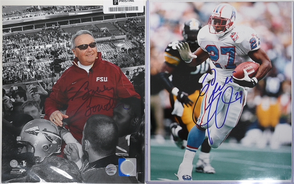 (12) Football Autographs w. Gale Sayers, Joe Gibbs, YA Tittle, More & Print w. 9 Heisman Winners - JSA Auction Letter