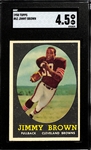 1958 Topps Jim "Jimmy" Brown Rookie Card #62 Graded SGC 4.5 - Clean w. Great Eye Appeal!