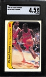 1986-87 Fleer Michael Jordan Rookie Sticker #8 Graded SGC 4.5