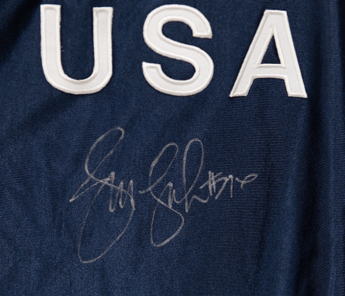 (5) Signed Team USA Softball Items - Jenny Finch Signed USA Jersey (PSA/DNA) & (4) Signed Softballs (Finch, Monica Abbott, Caitlyn Lowe, Jessica Mendoza) - JSA Auction Letter