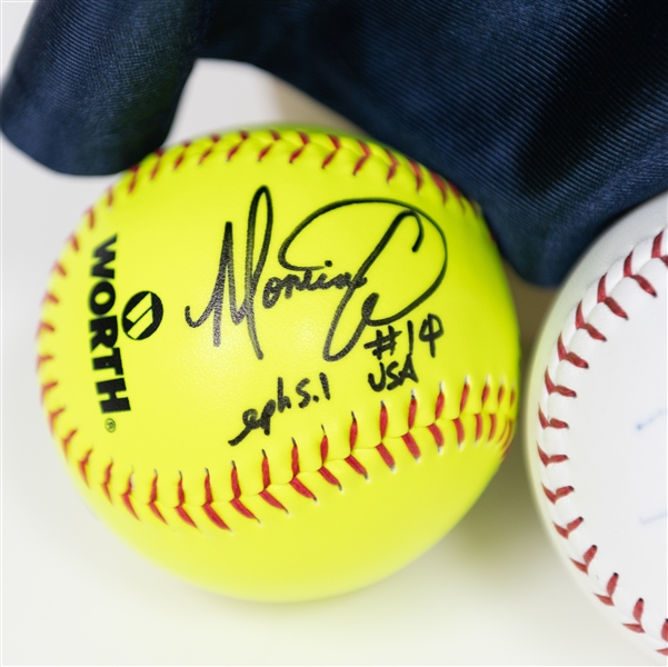 (5) Signed Team USA Softball Items - Jenny Finch Signed USA Jersey (PSA/DNA) & (4) Signed Softballs (Finch, Monica Abbott, Caitlyn Lowe, Jessica Mendoza) - JSA Auction Letter