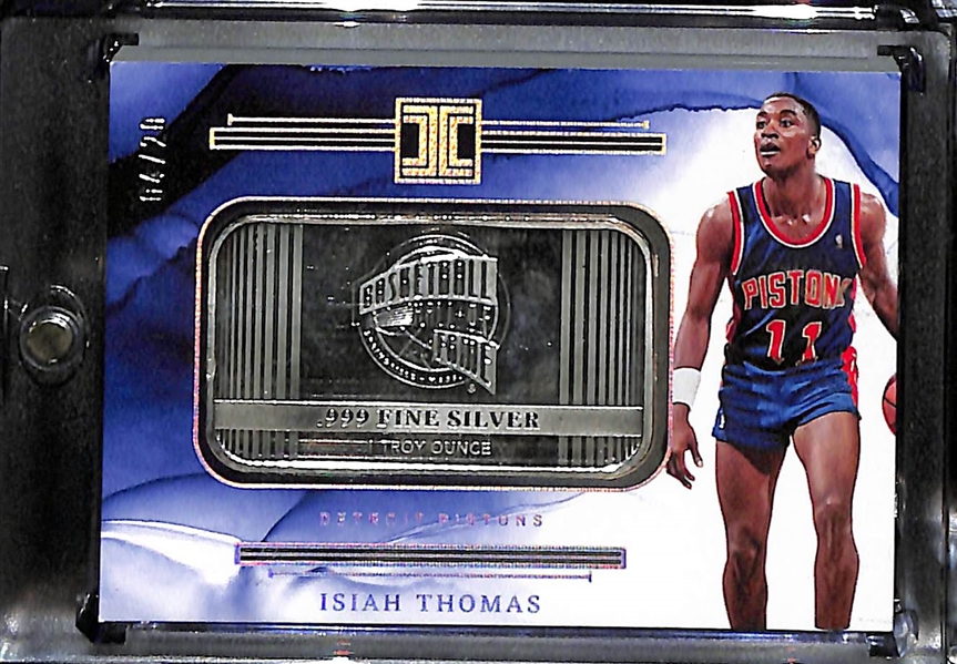2022-23 Impeccable Isiah Thomas 1 Troy Ounce Silver Bar (#/20)