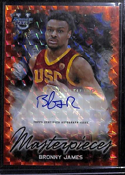 2024 Bowmans Best University Bronny James Masterpieces Rookie Autograph Orange (#/25)