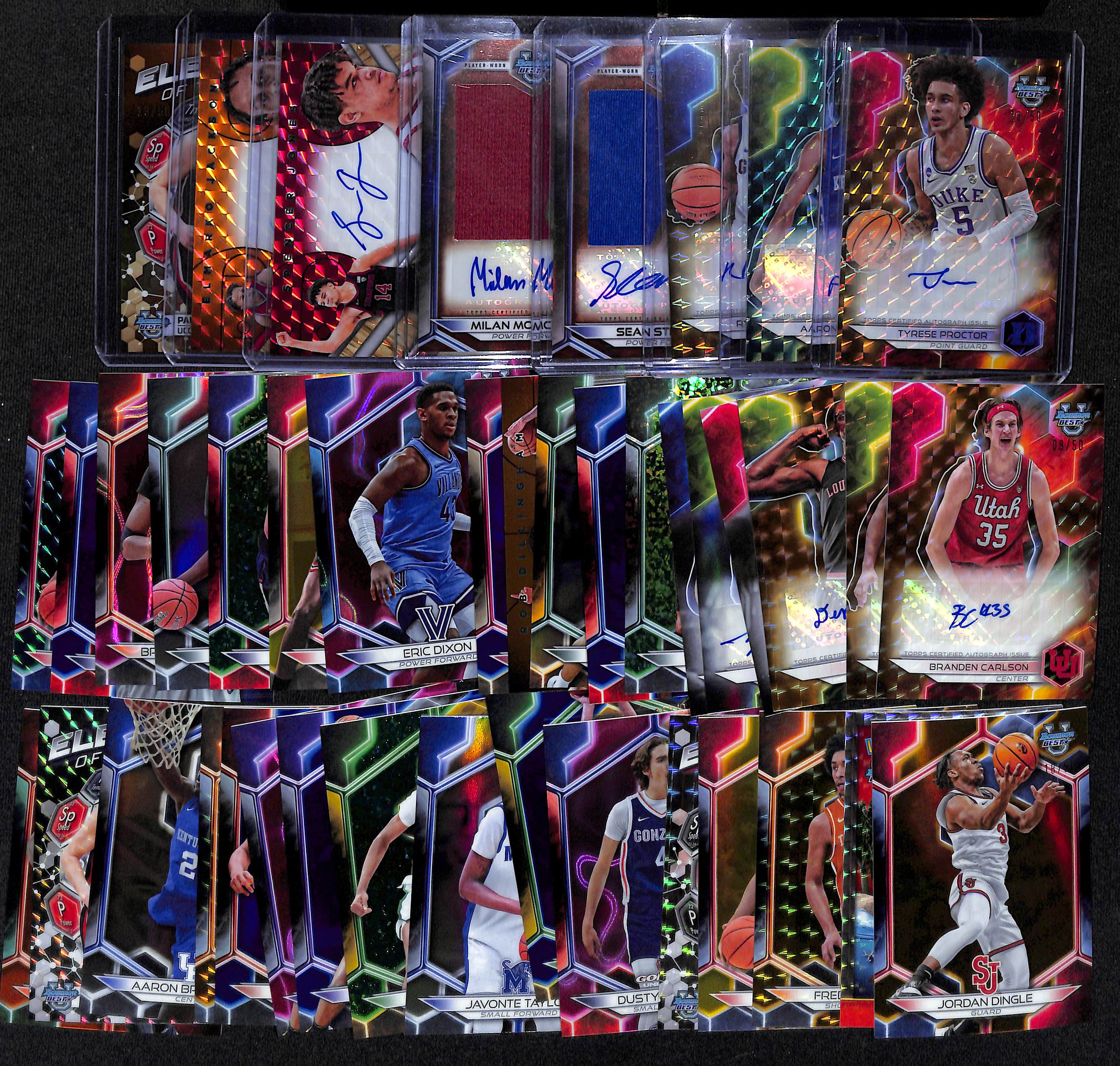 Lot Detail Lot of (45) 2024 Bowmans Best University Rookie Cards with