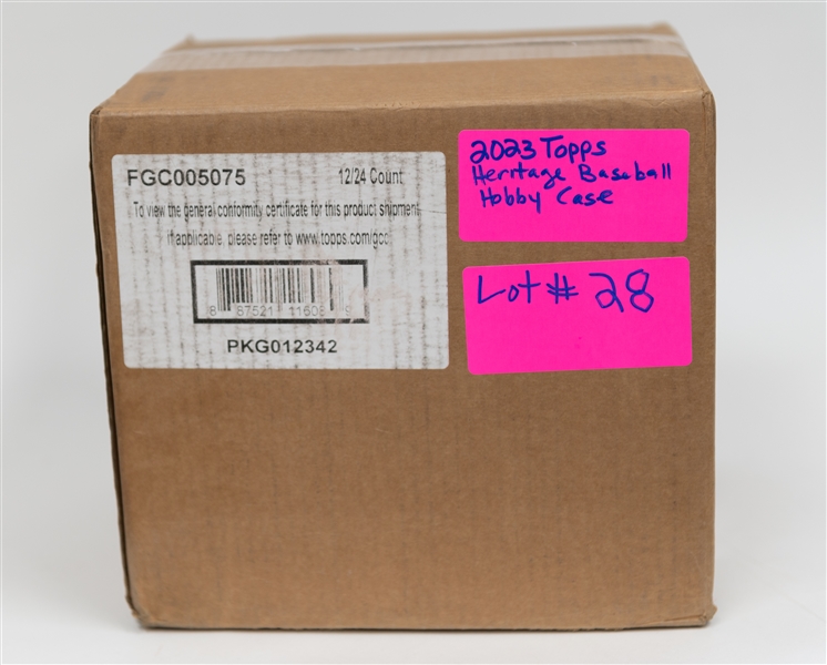 2023 Topps Heritage Baseball Hobby Case (Sealed) - Includes 12 Sealed Hobby Boxes of 2023 Topps Heritage Baseball
