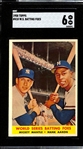 1958 Topps "World Series Batting Foes" Mickey Mantle & Hank Aaron #418 Graded SGC 6
