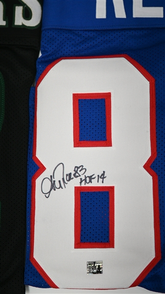 (3) Signed Football Jerseys - David Akers (Eagles - JSA), Andre Reed (HOF - Bills - Reed COA), Le'Veon Bell (Steelers - JSA)