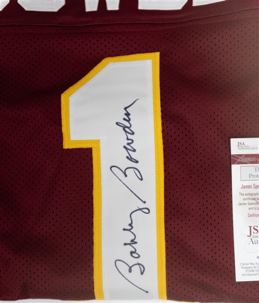 (3) Signed Football Jerseys - Paul Hornung (HOF - Packers - JSA COA), Bobby Bowden (Florida State - JSA COA), Matt Nagy (Bears Coach - Beckett COA)