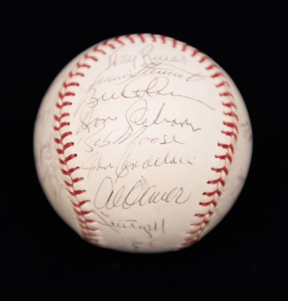 Circa 1976 Pittsburgh Pirates Team Signed Baseball (27 Autographs) Inc. Parker, Stargell, Murtaugh, Jerry Reuss, Tekulve, + (JSA Auction Letter)