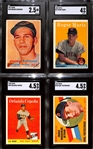 HOFer Graded Rookie Lot - 1957 Brooks Robinson (SGC 2.5), 1958 Roger Maris (SGC 4), 1958 Orlando Cepeda (SGC 4.5), 1960 Carl Yastrzemski (SGC 4.5)