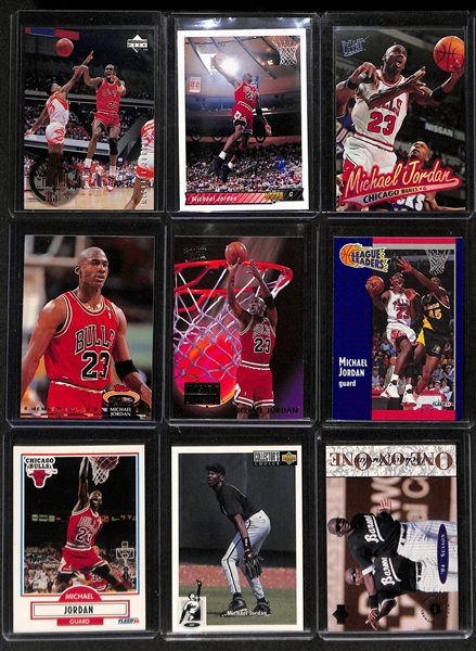 Lot of (60+) Sports Cards with Refractors, Michael Jordan, Wayne Gretzky, +