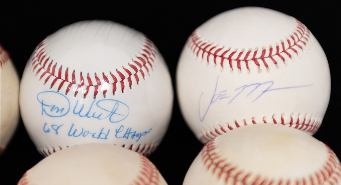 (8) Signed Baseballs (Goose Gossage, Rollie Fingers, Tommy John, Don Wert, Tom Herr, John Montefusco, + (JSA Auction Letter)