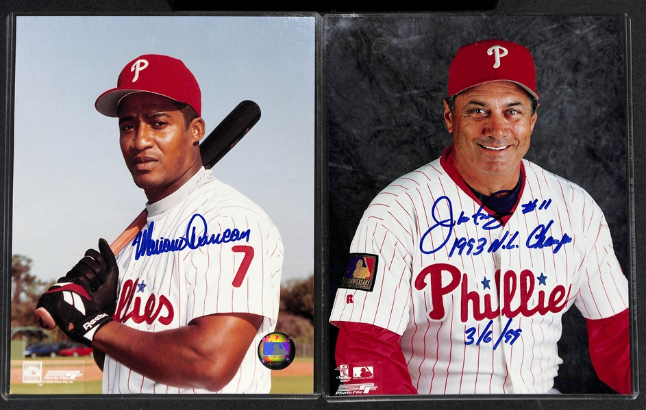 Lot of (20) Baseball Autographs Inc. Tony Gwynn, Don Zimmer, R. Santo, Doby/Garvey/Fingers, Gibson/Trammel/Parrish, Rhodes/Podres/Larsen, Roberts, + (JSA Auction Letter)