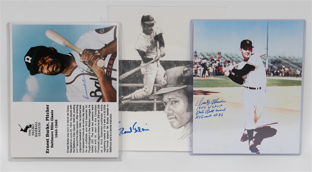 Lot of (21) Signed 8x10 Baseball Photos w. Nolan Ryan, Eddie Mathews, Lou Burdette, Enos Slaughter, Bobby Richardson, + (JSA Auction Letter)