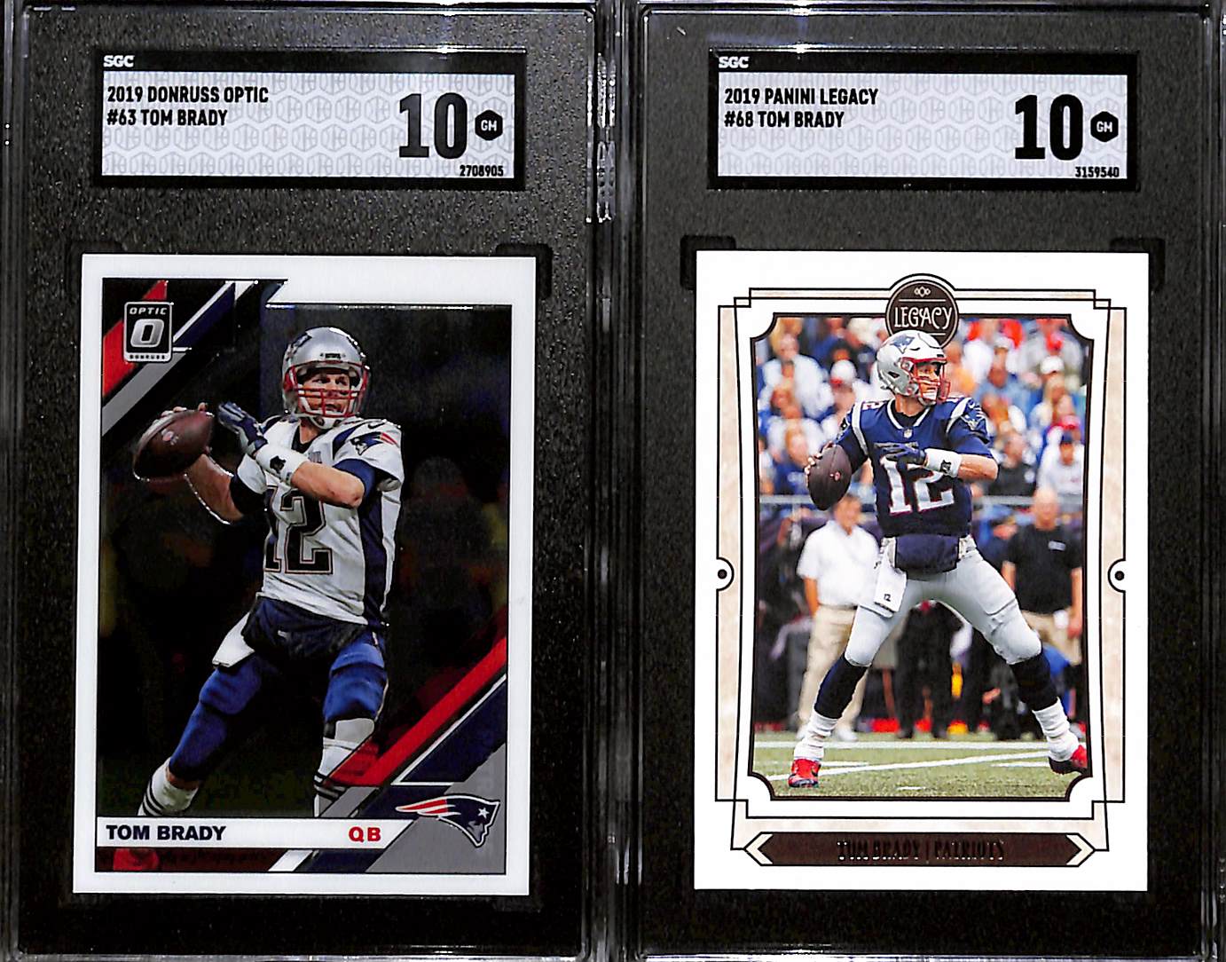 Lot Detail Lot of (6) SGC 10 Graded 2019 Tom Brady Cards w. Panini