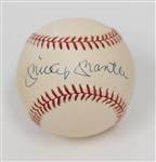 Mickey Mantle Signed Official American League Baseball (Comes w. a JSA Auction Letter)