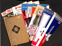 Lot of (13) Yankees & Braves Yearbooks/Programs/Book/More w. 1958 Yankees Yearbook