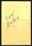 Judy Garland (The Wizard of Oz) Signed Cardboard Cut (Full JSA Letter of Authenticity)