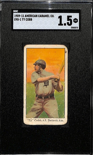 1909-11 E90-1 Ty Cobb American Caramel Company Graded SGC 1.5