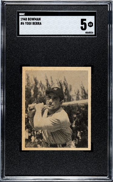 1948 Bowman Yogi Berra Rookie Card #6 SGC 5
