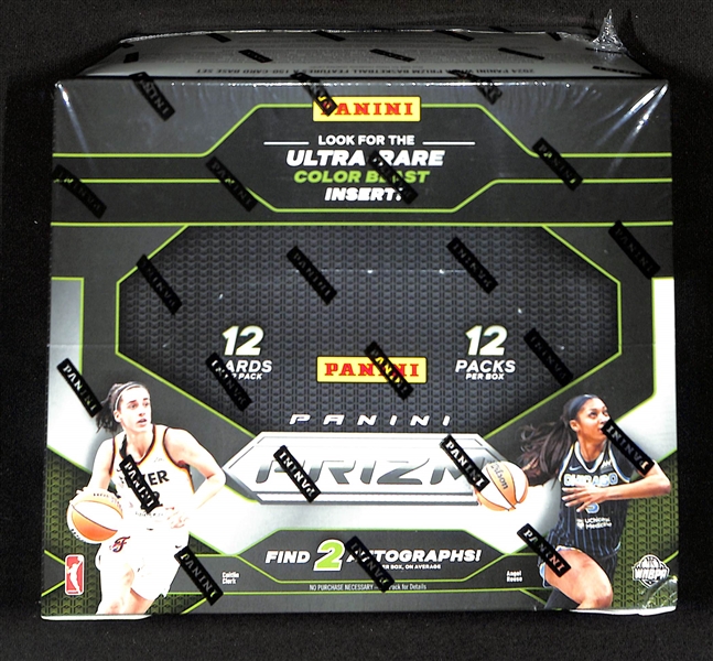 Factory Sealed 2024 Panini Prizm WNBA Hobby Box (2 autos) w. Caitlyn Clark, Cameron Brink & Angel Reese