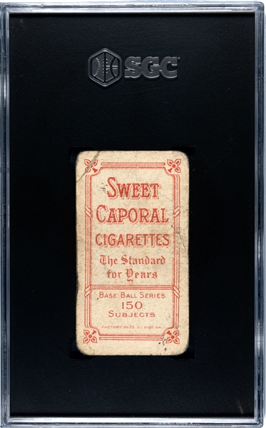 1910-11 T206 Ty Cobb Green Portrait - Sweet Caporal Back 150 Subjects - SGC 1