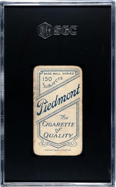  1910-11 T206 Christy Mathewson White Cap - Piedmont Back 150 Subjects - SGC 1