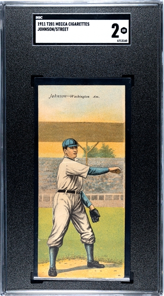 1911 T201 Mecca Double Folder Walter Johnson/Street - SGC 2