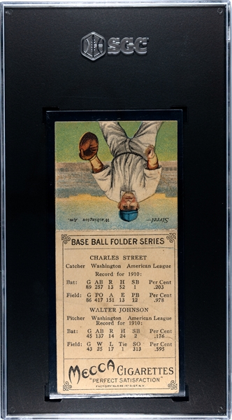 1911 T201 Mecca Double Folder Walter Johnson/Street - SGC 2