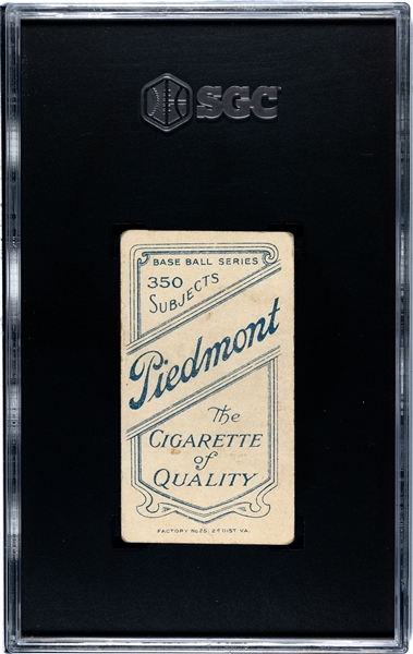 1910-11 T206 Roger Bresnahan With Bat - Piedmont Back 350 Subjects - SGC 2