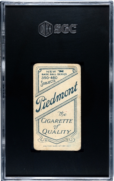 1910-11 T206 Addie Joss Pitching - Piedmont Back 350-460 Subjects - SGC 2.5
