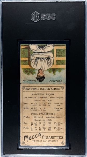 1911 T201 Mecca Double Folder Nap Lajoie/Falkenberg - SGC 2
