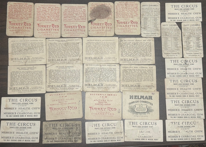 Lot of Approx (50) Assorted c. 1910s Misc Non-Sport Tobacco Cards Featuring Animals & Scenes of the World