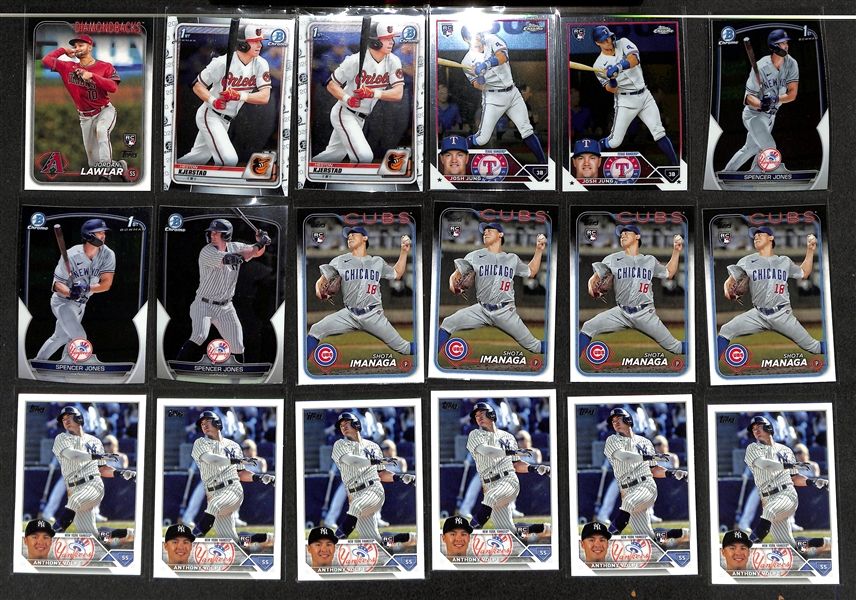(1600+) Mostly Baseball Rookie & Prospect Cards w. Bobby Witt Jr, Elly de la Cruz, Yamamoto, Jackson Holliday, Gunnar Henderson, Jasson Dominguez, Anthony Volpe, + 