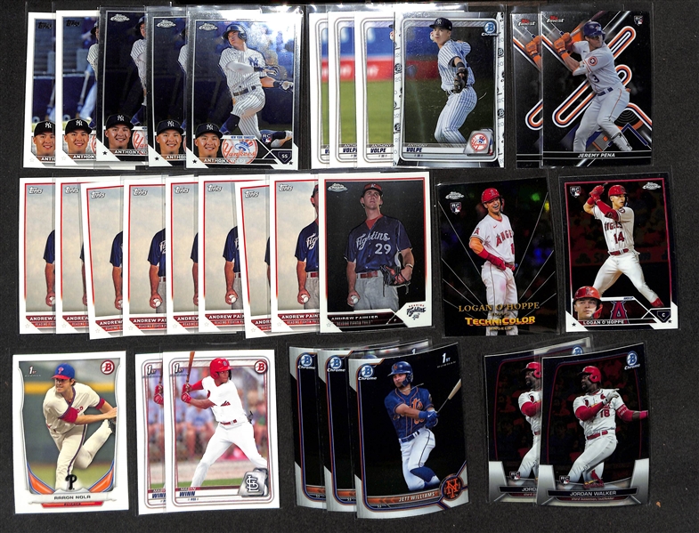 (1600+) Mostly Baseball Rookie & Prospect Cards w. Bobby Witt Jr, Elly de la Cruz, Yamamoto, Jackson Holliday, Gunnar Henderson, Jasson Dominguez, Anthony Volpe, + 