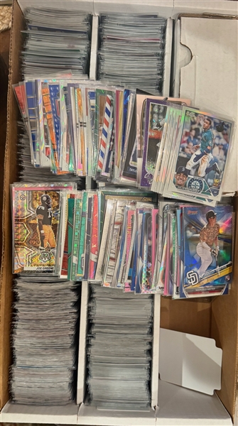 Lot of Over (1600) Sports Cards - Mostly Inserts/Refractors/Color Variations - w. Julio Rodriguez, Mookie Betts, Barry Sanders, Dan Marino, Ron Holland II, Ja Morant, Chet Holmgren, H. Van Lith, +
